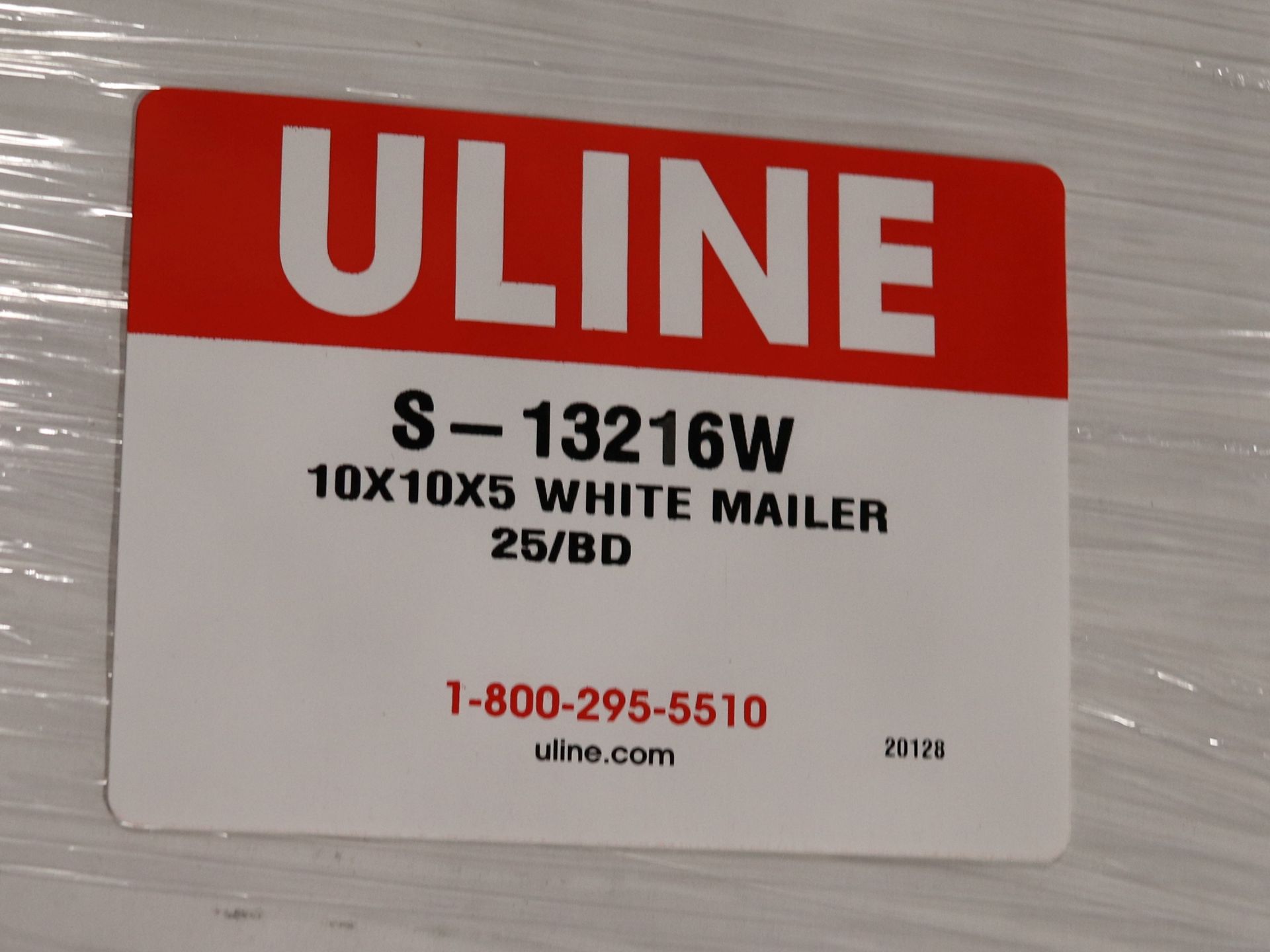 Partial skid of Uline S-13216W 10" x 10" x 5" white mailers, quantity 60 - Image 2 of 2