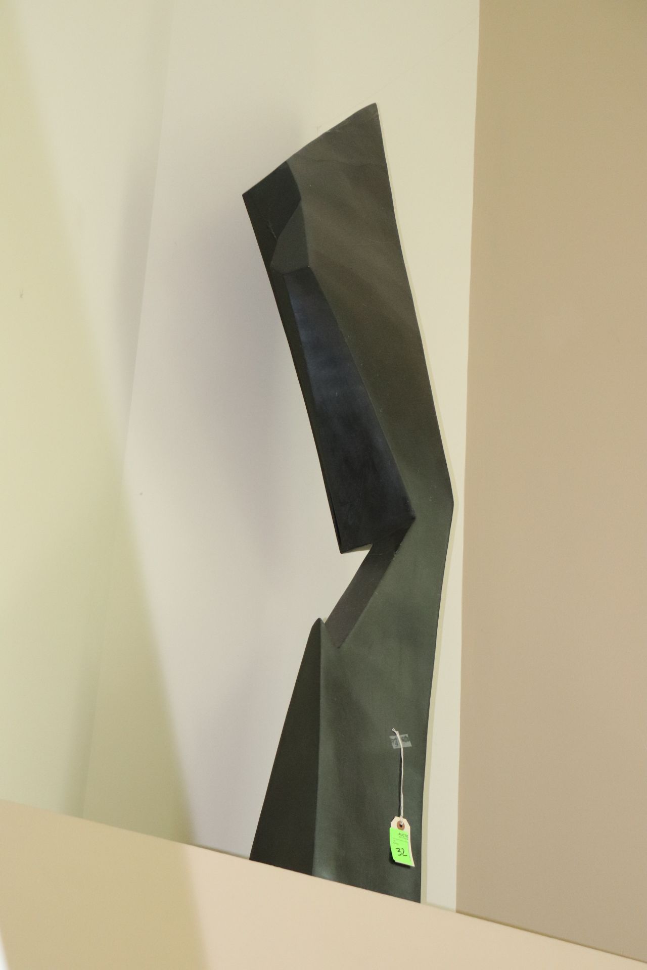 Lameck Bonjisi (20th Century), black stone finish sculpture, abstract design, artist signed, approxi