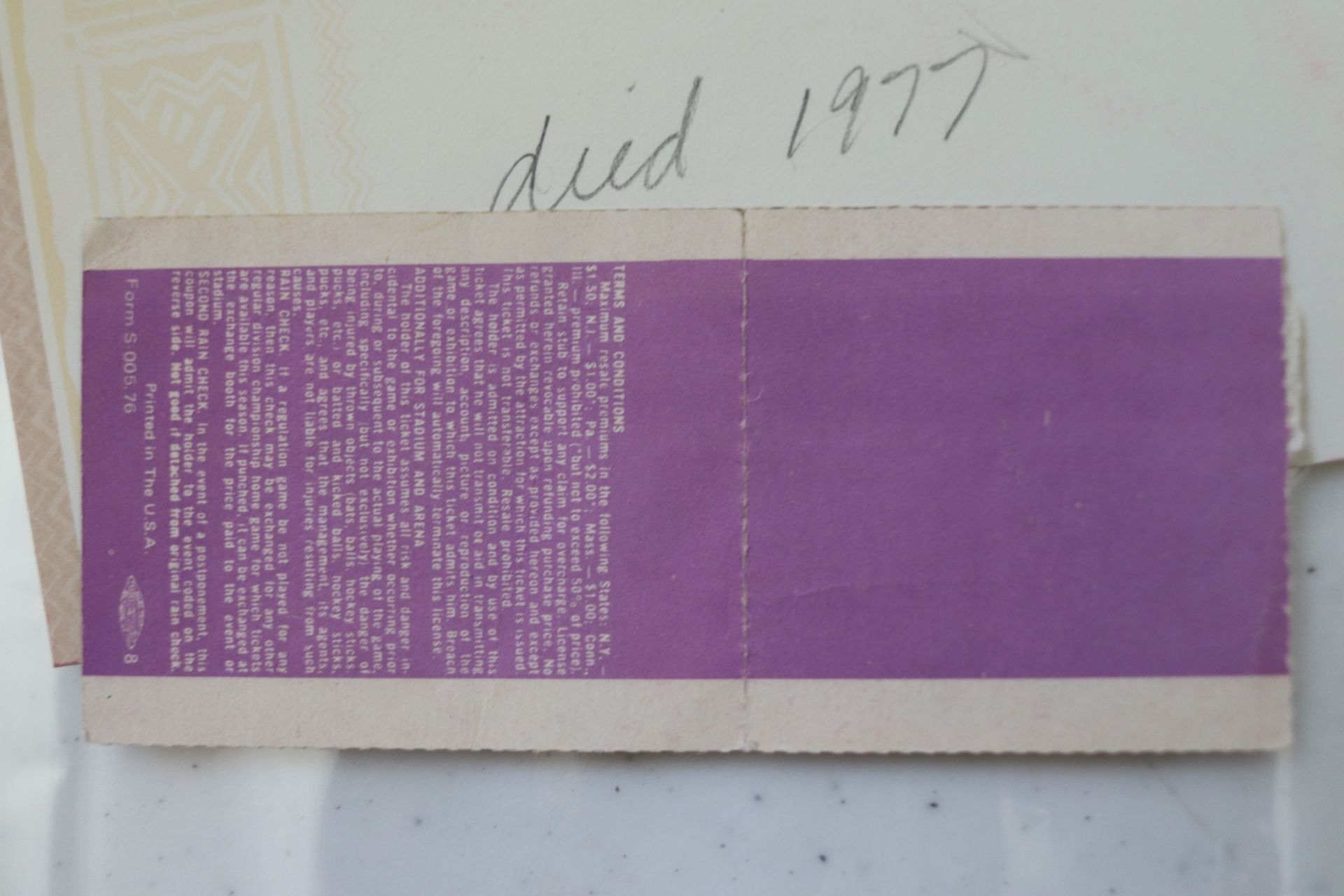 Elvis Presley ticket stub, Chicago Stadium, dated Thursday, October 14, 1976 - Image 3 of 3