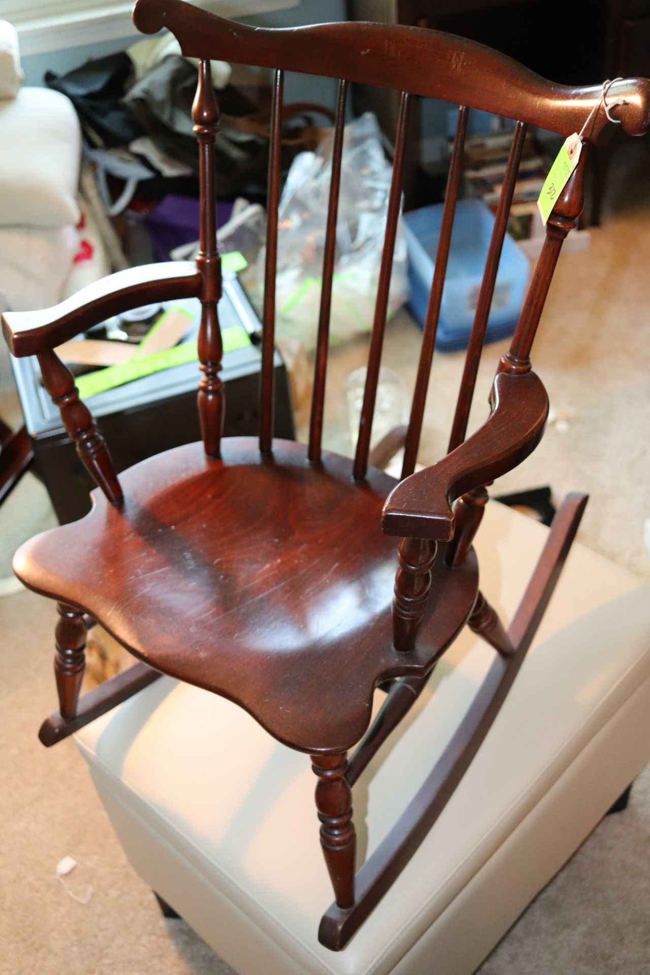 Victorian style child’s mahogany rocking chair - Image 2 of 3