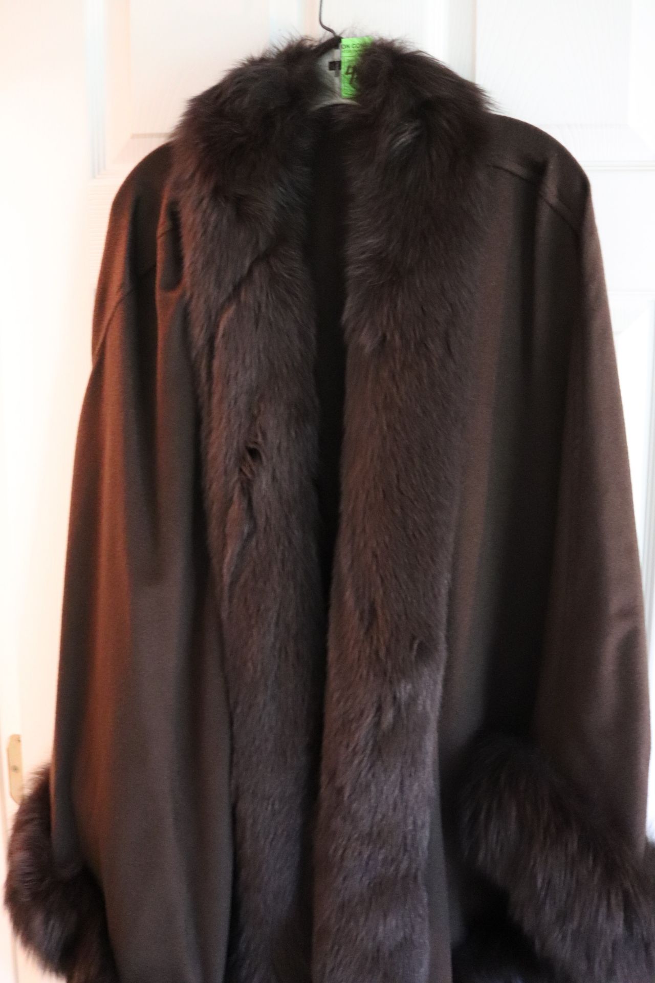 Fur trimmed jacket, unknown maker and size