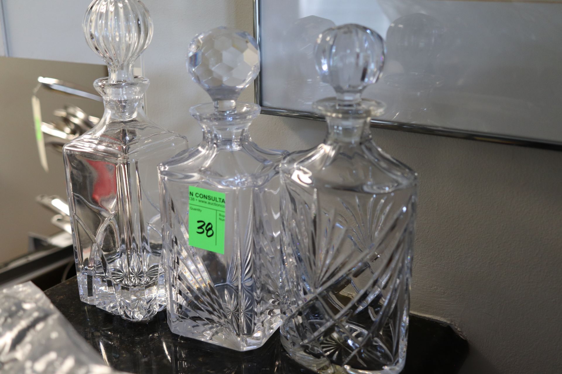 Three decanters