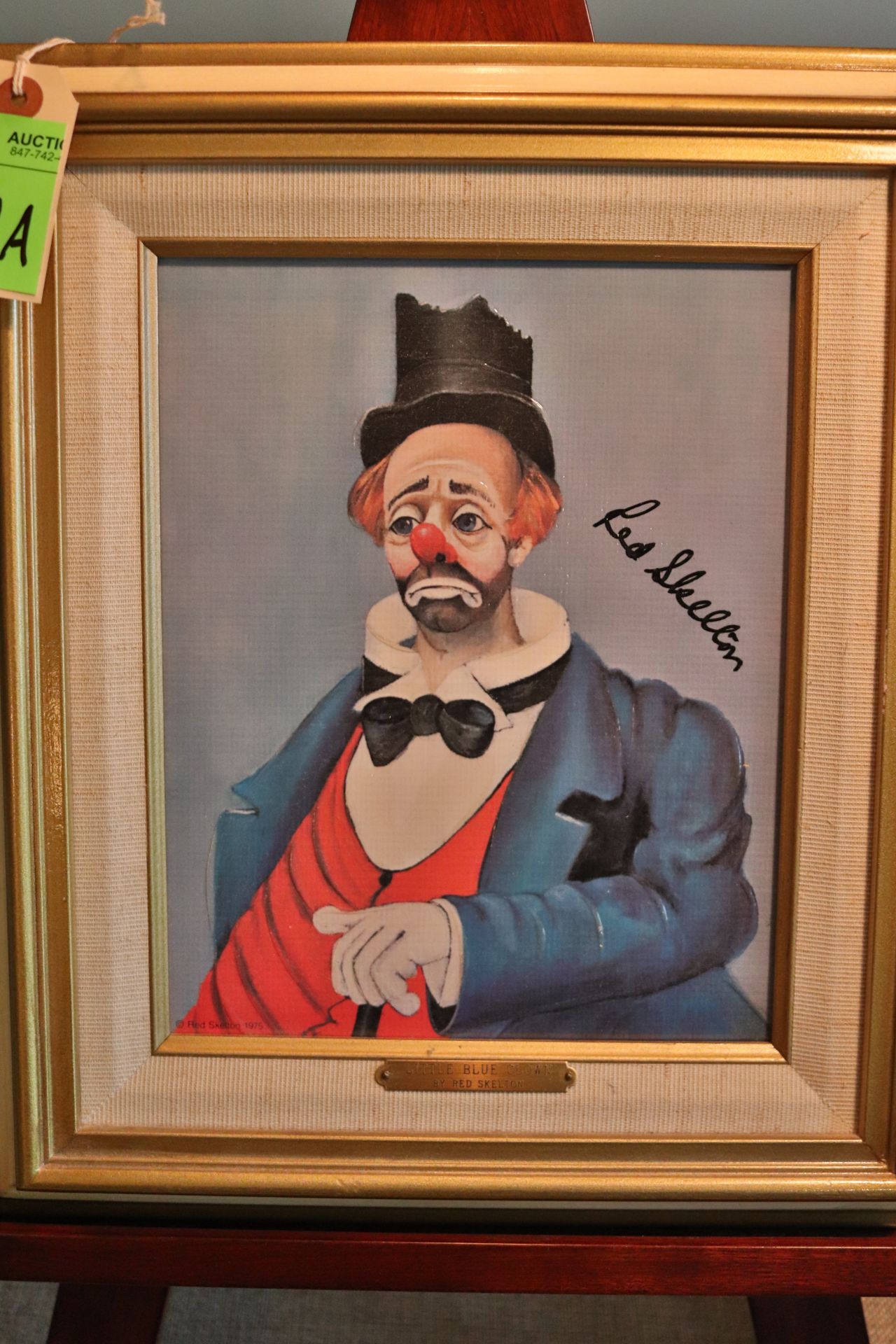 Framed lithograph, "Little Blue Crown", by Red Skelton, numbered 1311/5000, approximate canvas size