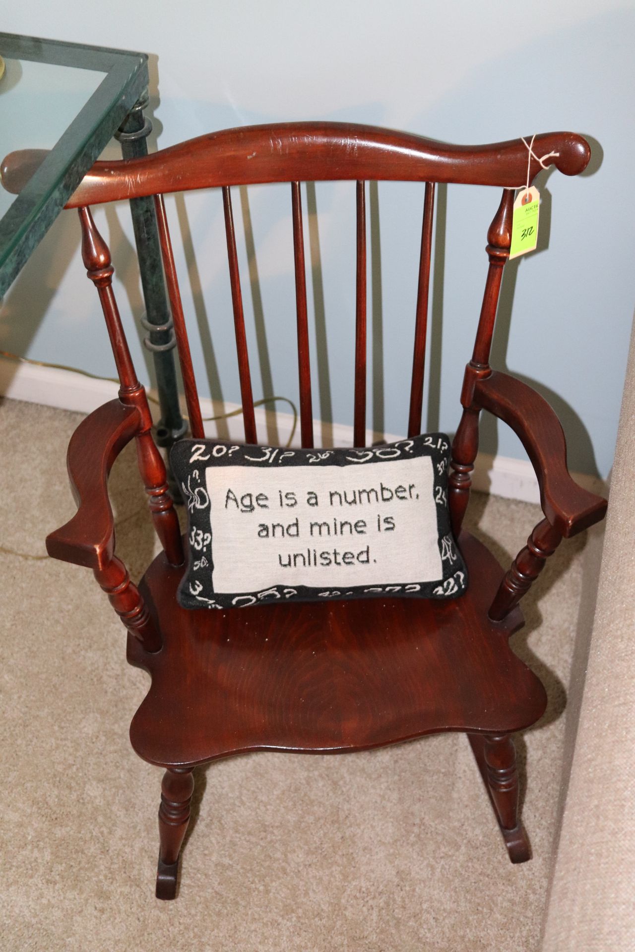 Victorian style child’s mahogany rocking chair