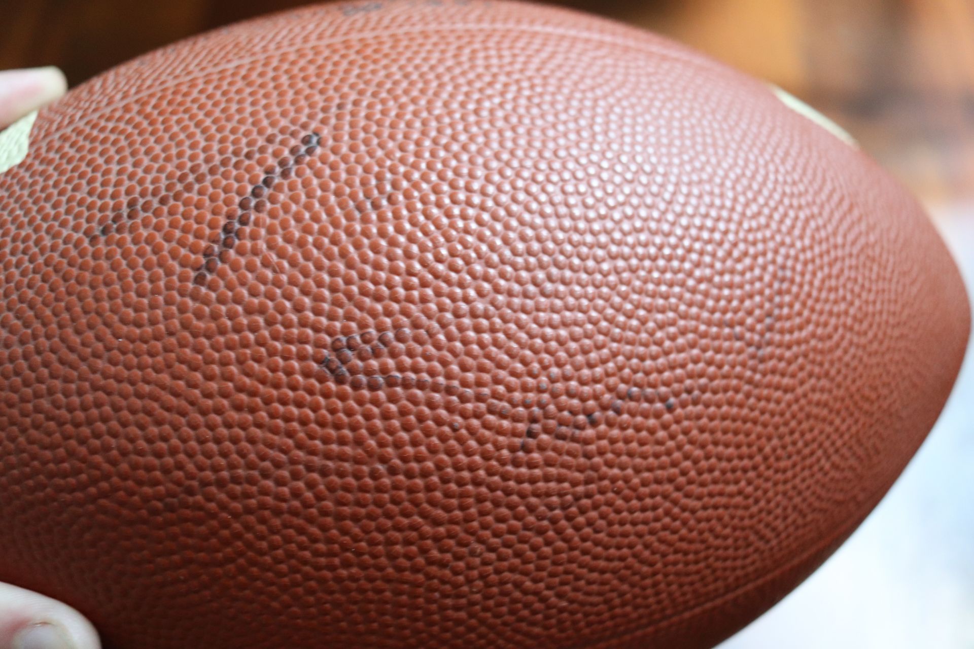 Autographed baseball, Jack Buckner, autographed ultra #1 golf ball and autographed football - Image 2 of 4