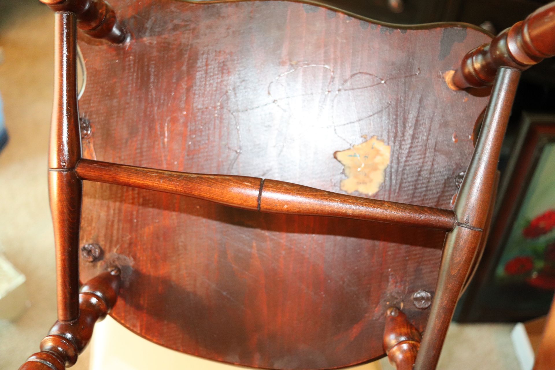 Victorian style child’s mahogany rocking chair - Image 3 of 3