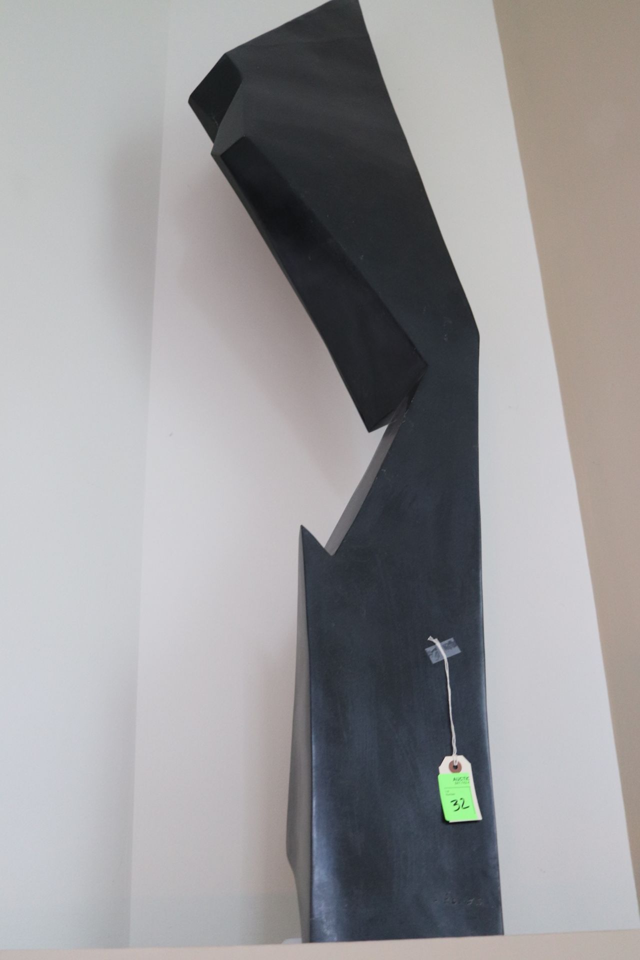 Lameck Bonjisi (20th Century), black stone finish sculpture, abstract design, artist signed, approxi - Image 3 of 3