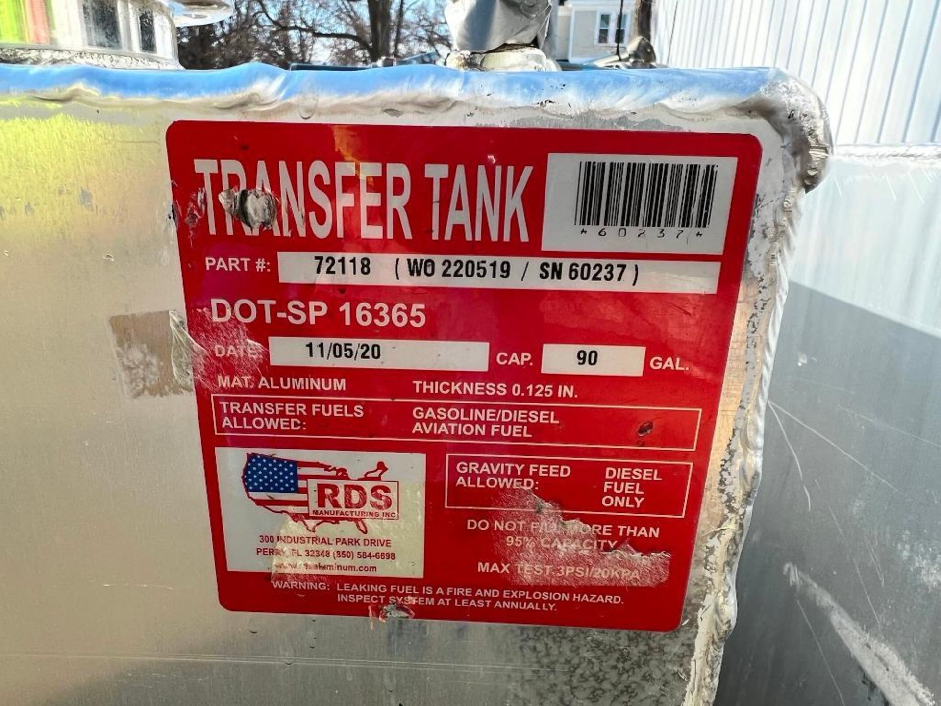 (1) RDS 90 GAL Aluminum Transfer Tank with GPI M150S Fuel Transfer Pump. Located in Mt. Pleasant, IA - Image 4 of 4