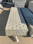 (4) 24" x 8' Symons Textured Brick Aluminum Concrete Forms, 8" Hole Pattern. Located in Mt. Pleasant