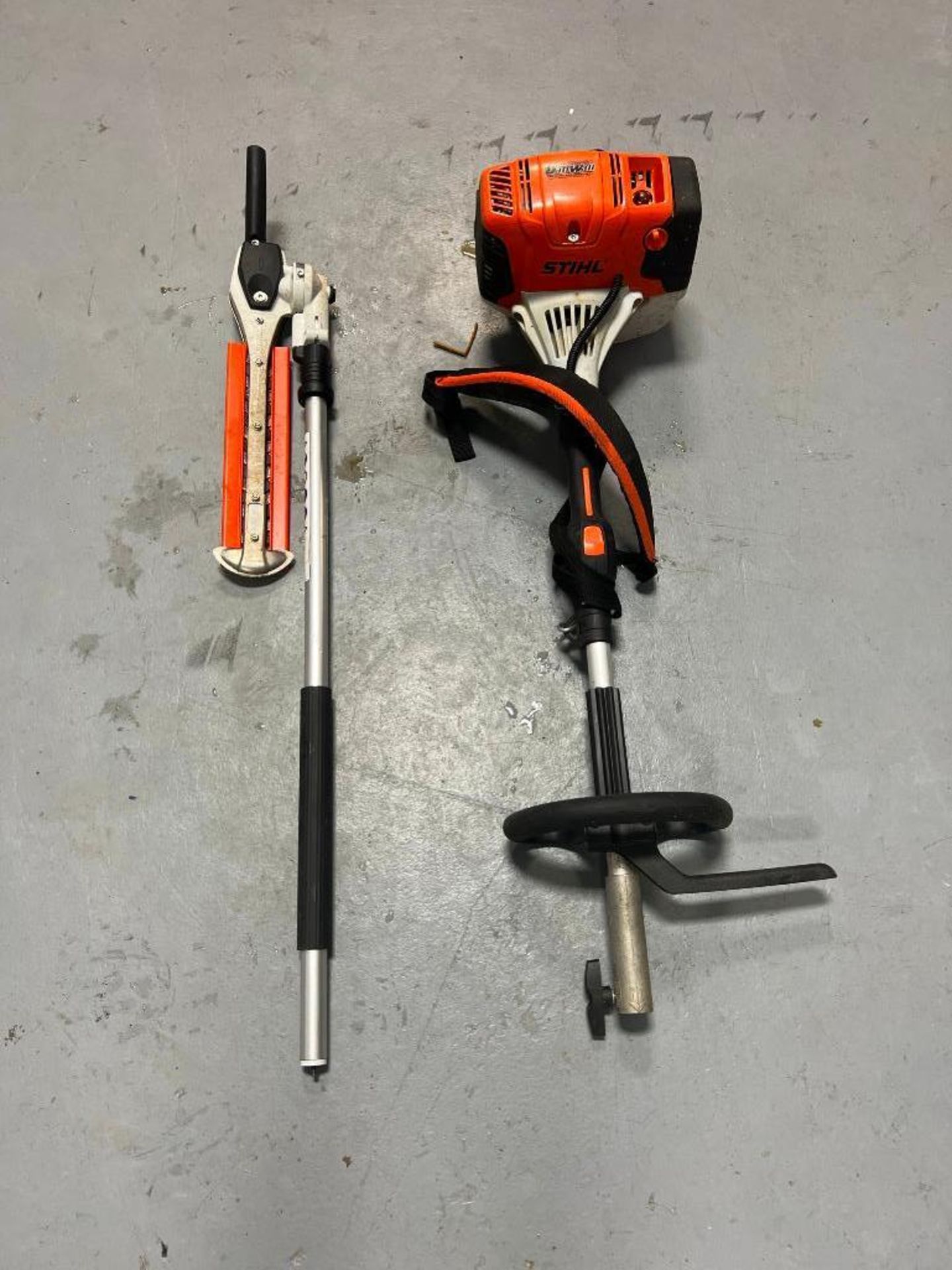 (1) Stihl KM131R with 145 Degree Adjustable Hedge Trimmer Attachment. Located in Mt. Pleasant, IA.