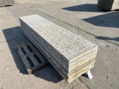 (8) 24" x 8' Wall-Ties VertiBrick Aluminum Concrete Forms, 6-12 Hole Pattern, Attached Hardware. Loc