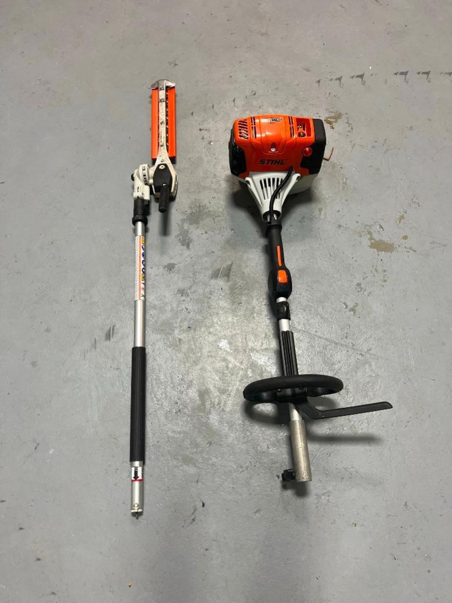 (1) Stihl KM131R with 145 Degree Adjustable Hedge Trimmer Attachment. Located in Mt. Pleasant, IA.