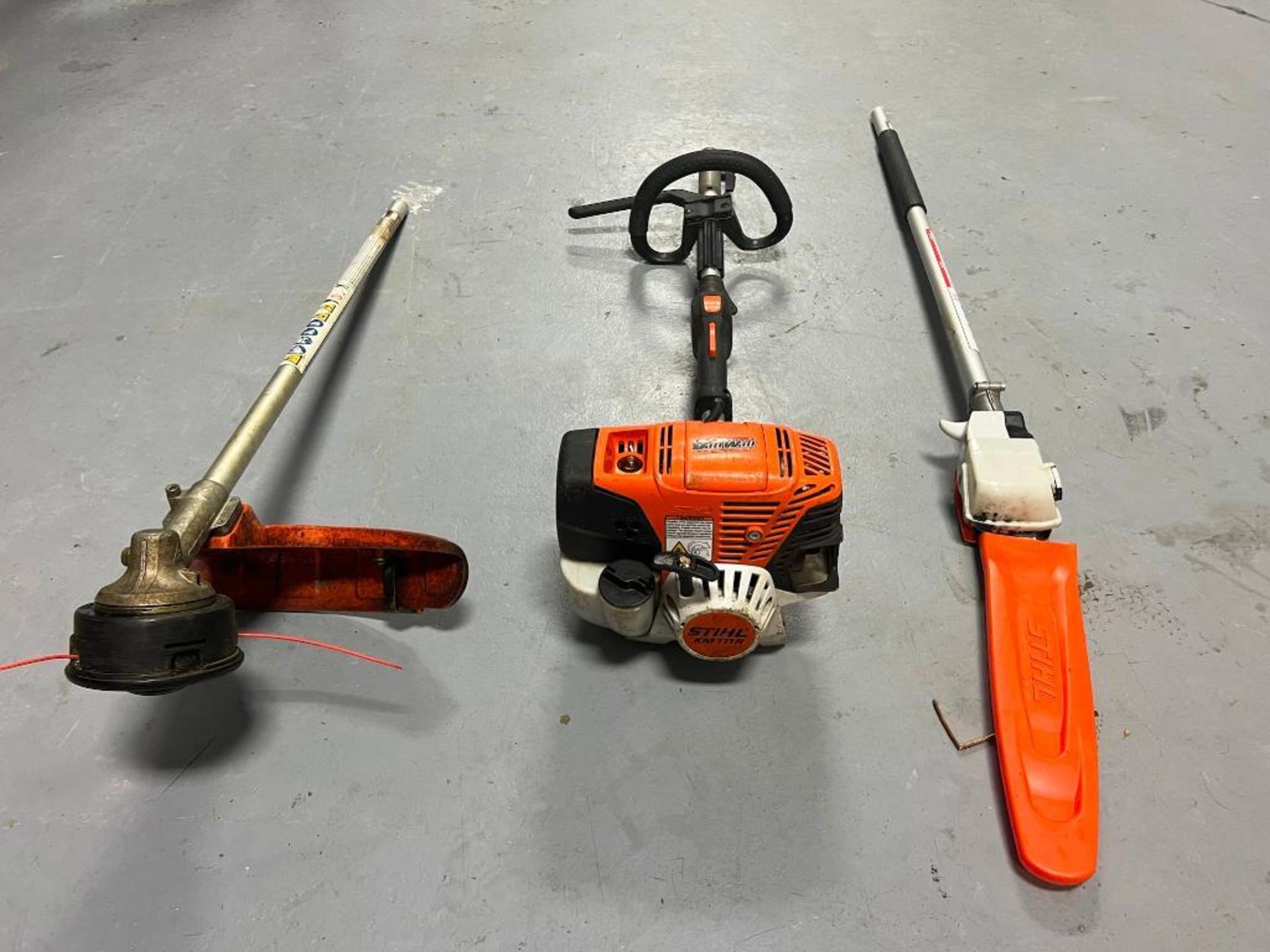 (1) Stihl KM111R with Line Head Trimmer Attachment & Long Reach Chainsaw. Located in Mt. Pleasant, I - Image 2 of 2