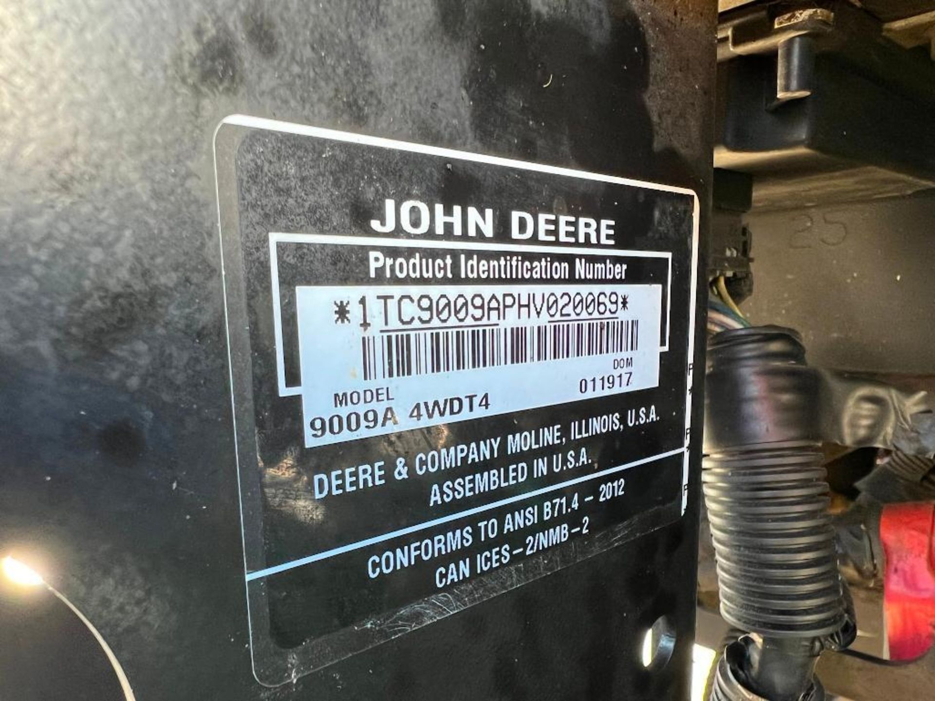 2017 John Deere Model 9009A 4WD T4 TerrainCut Rough Mower, Product ID #1TC9009APHV020069, DOM #04131 - Image 6 of 21