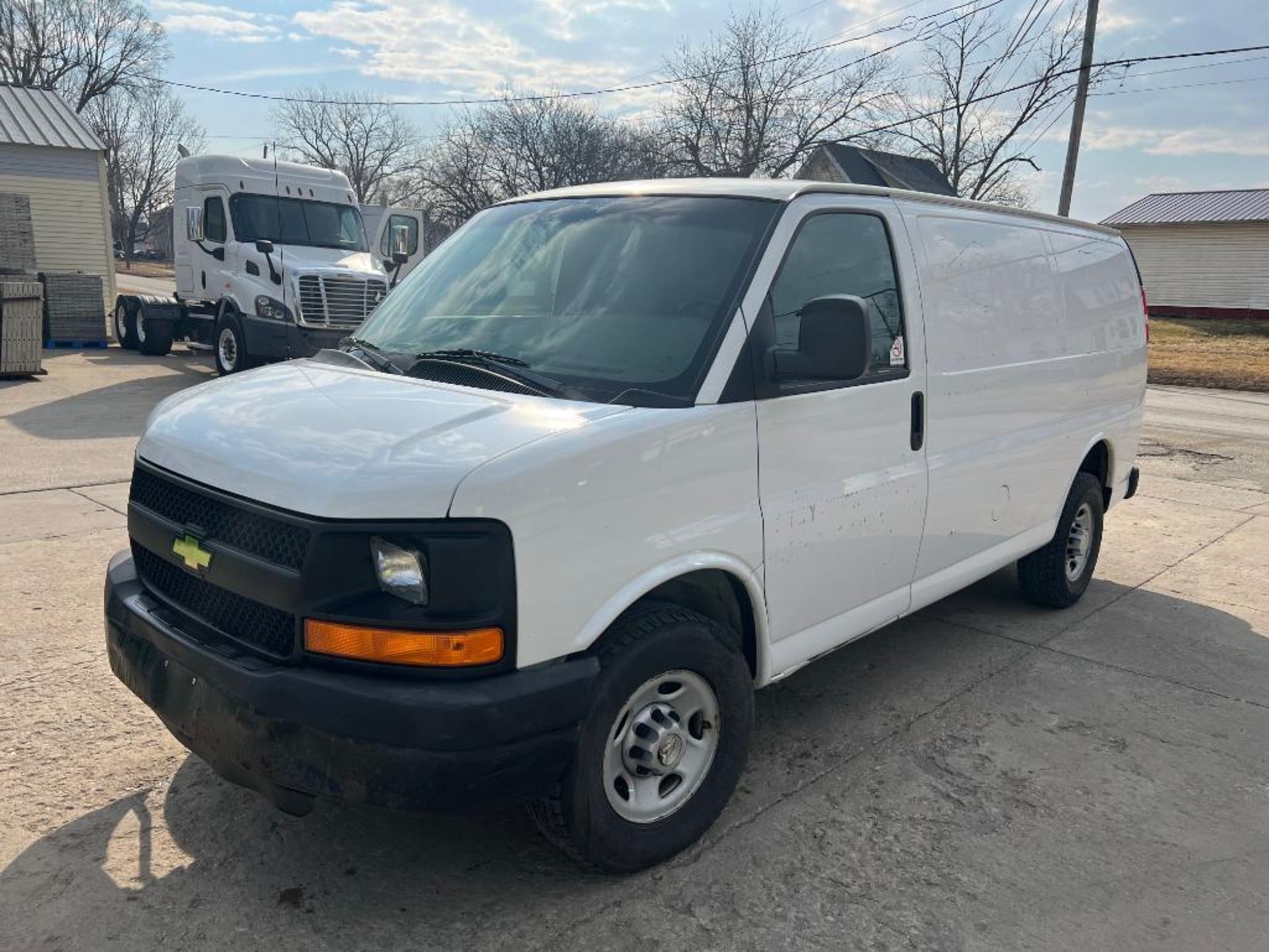 2009 Chevy Express Van, 4.8L Engine,  292,049 miles, VIN # 1GCGG25C391126515, Adrian Steel Shelving.