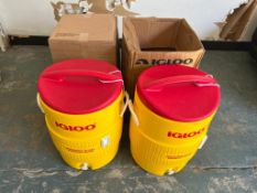 (2) New Igloo Industrial 10 Gallon Drink Cooler. Located in Mt. Pleasant, IA