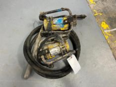 (2) Oztec 1.2 Vibrators with 1 Whip Hose. Located in Mt. Pleasant, IA