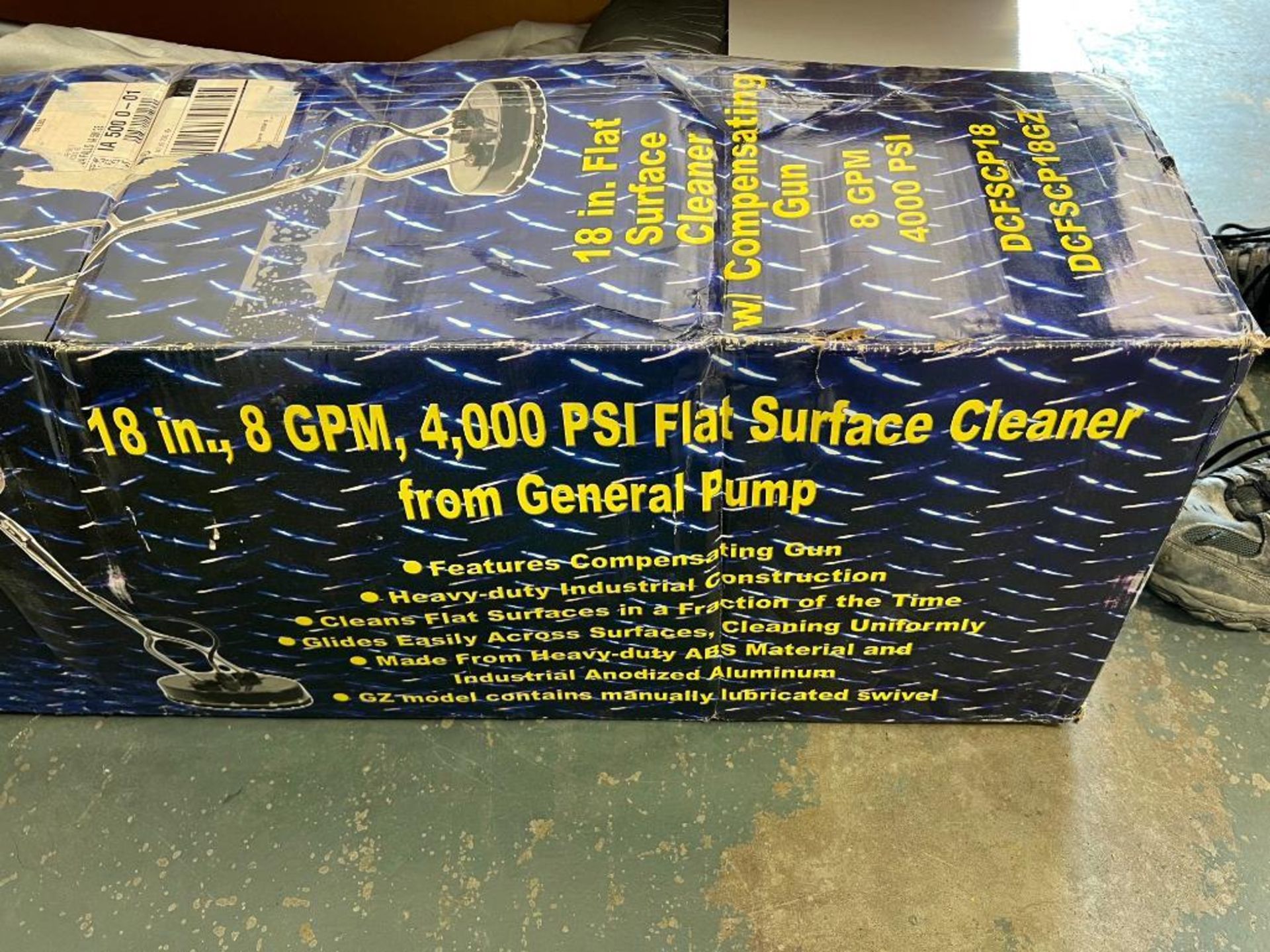 Box General Pump 18", 8GPM, 4,000 PSI Flat Surface Cleaner. Located in Mt. Pleasant, IA - Image 2 of 2