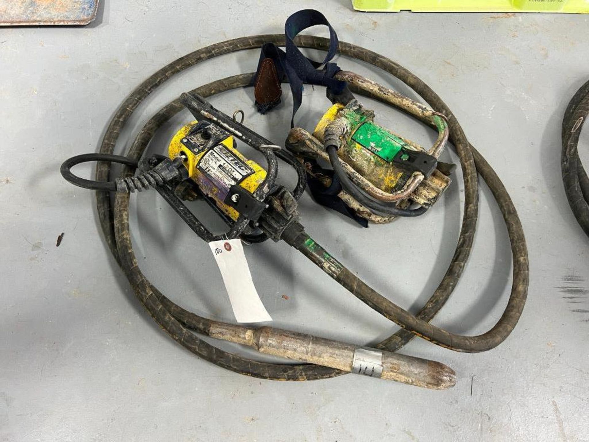 (2) Oztec 1.2 Vibrators with 1 Whip Hose. Located in Mt. Pleasant, IA