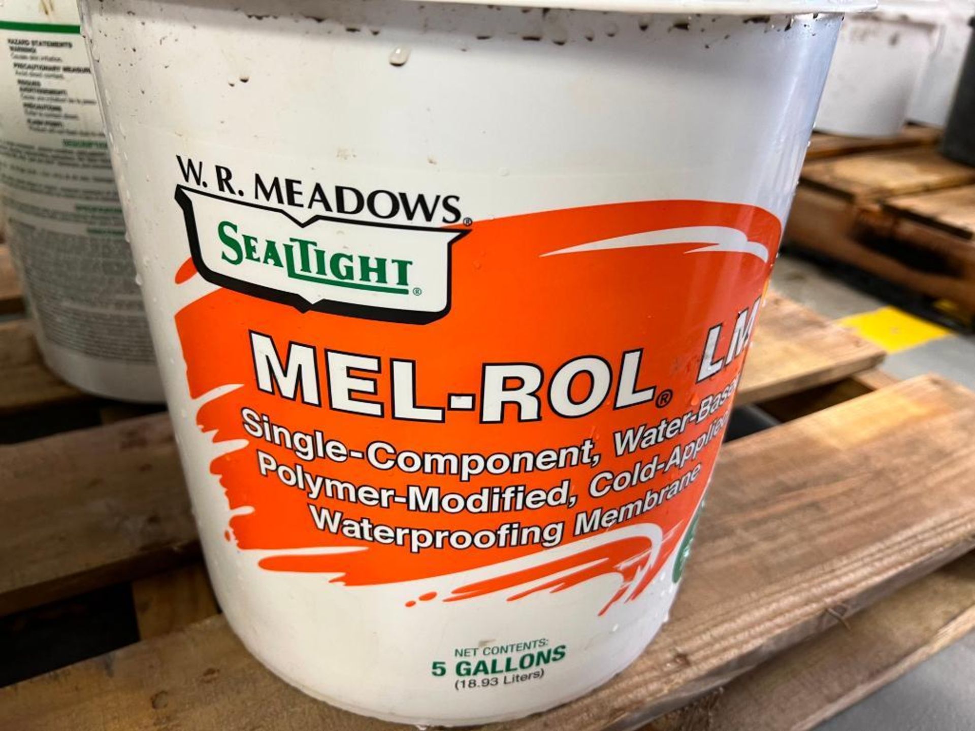 (4) 5 Gallon Buckets for Seal Tight Mel-Rol LM-B Single Component Waterproofing Membrane. Located in - Image 2 of 2
