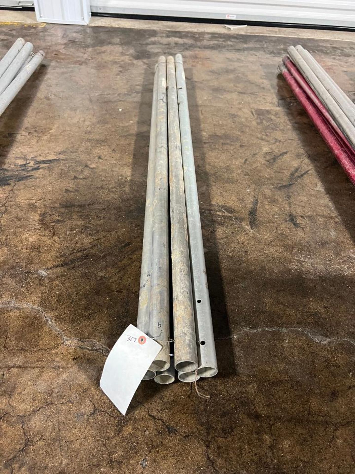 (6) 6' Aluminum Bull Float Handles. Located in Mt. Pleasant, IA