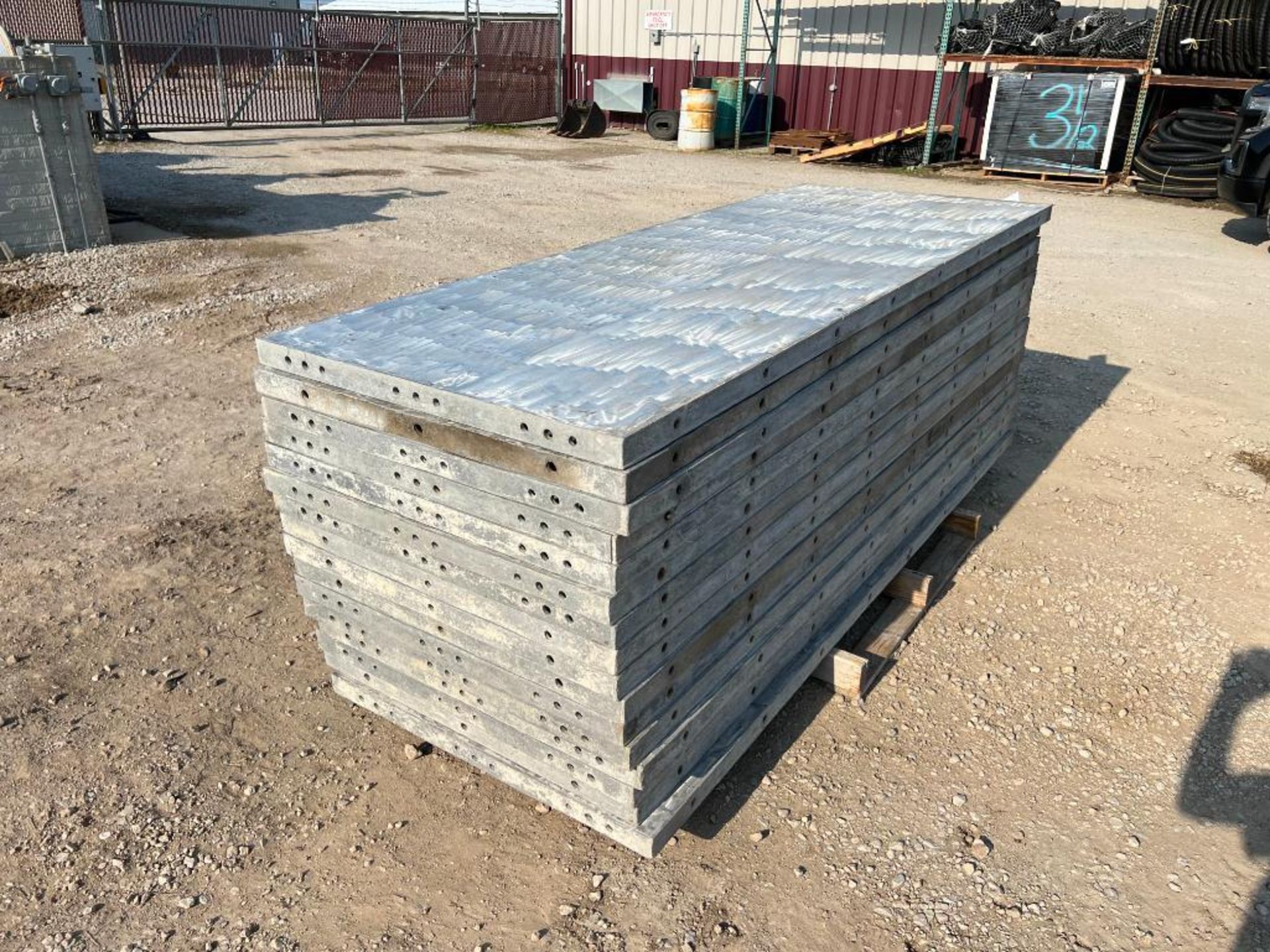 (20) 3' x 8' Wall-Ties Smooth Aluminum Concrete Forms, 6-12 Hole Pattern, Located in Ames, IA