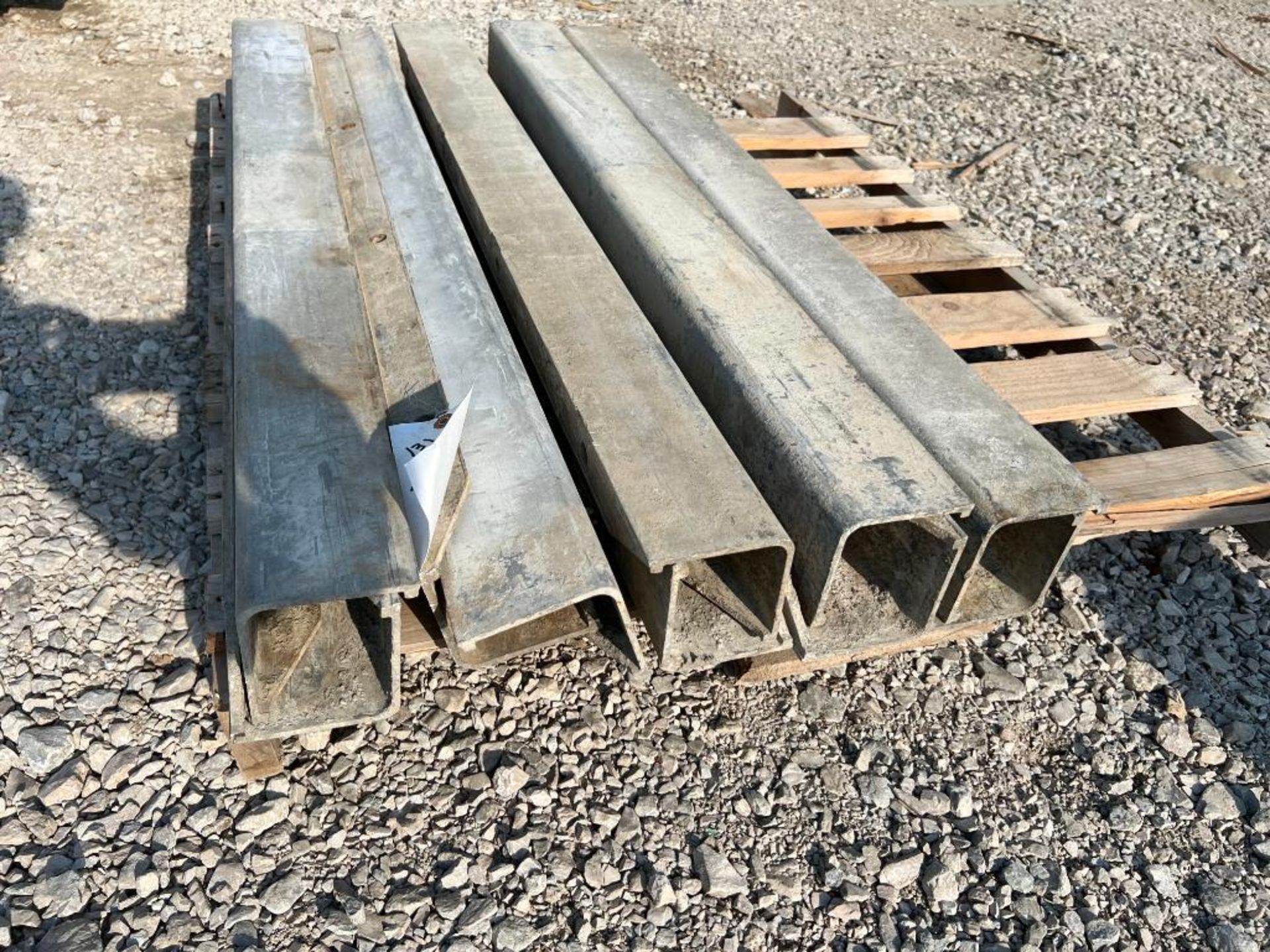 (10) 4" x 4' Wall-Ties ISC Full Smooth Aluminum Concrete Forms, 6-12 Hole Pattern, Located in Ames,