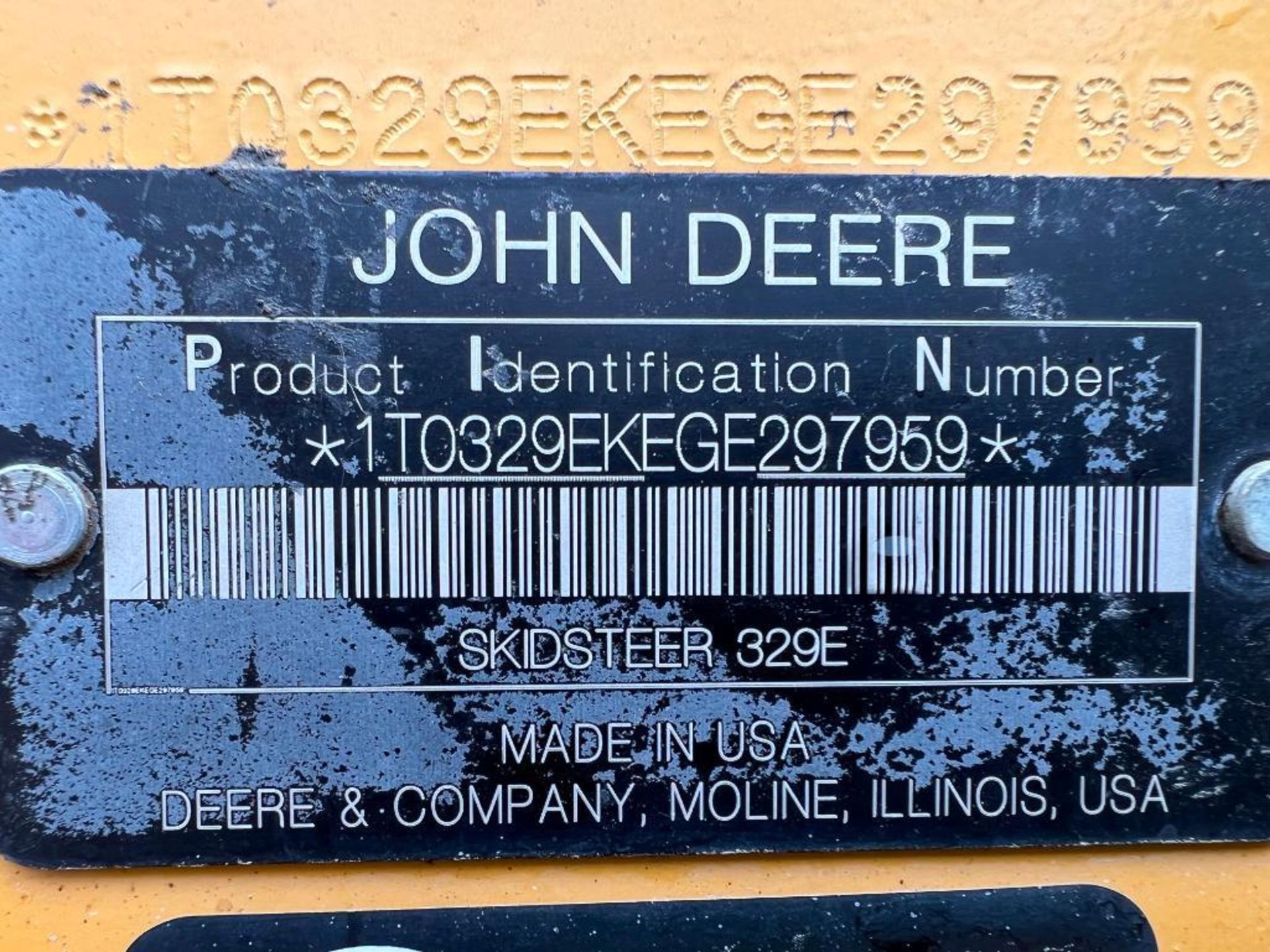 2016 John Deere Track Skid Steer 329E with 84” HD Construction Bucket w/Edge, ID #1T0329EKEGE297959, - Image 6 of 31