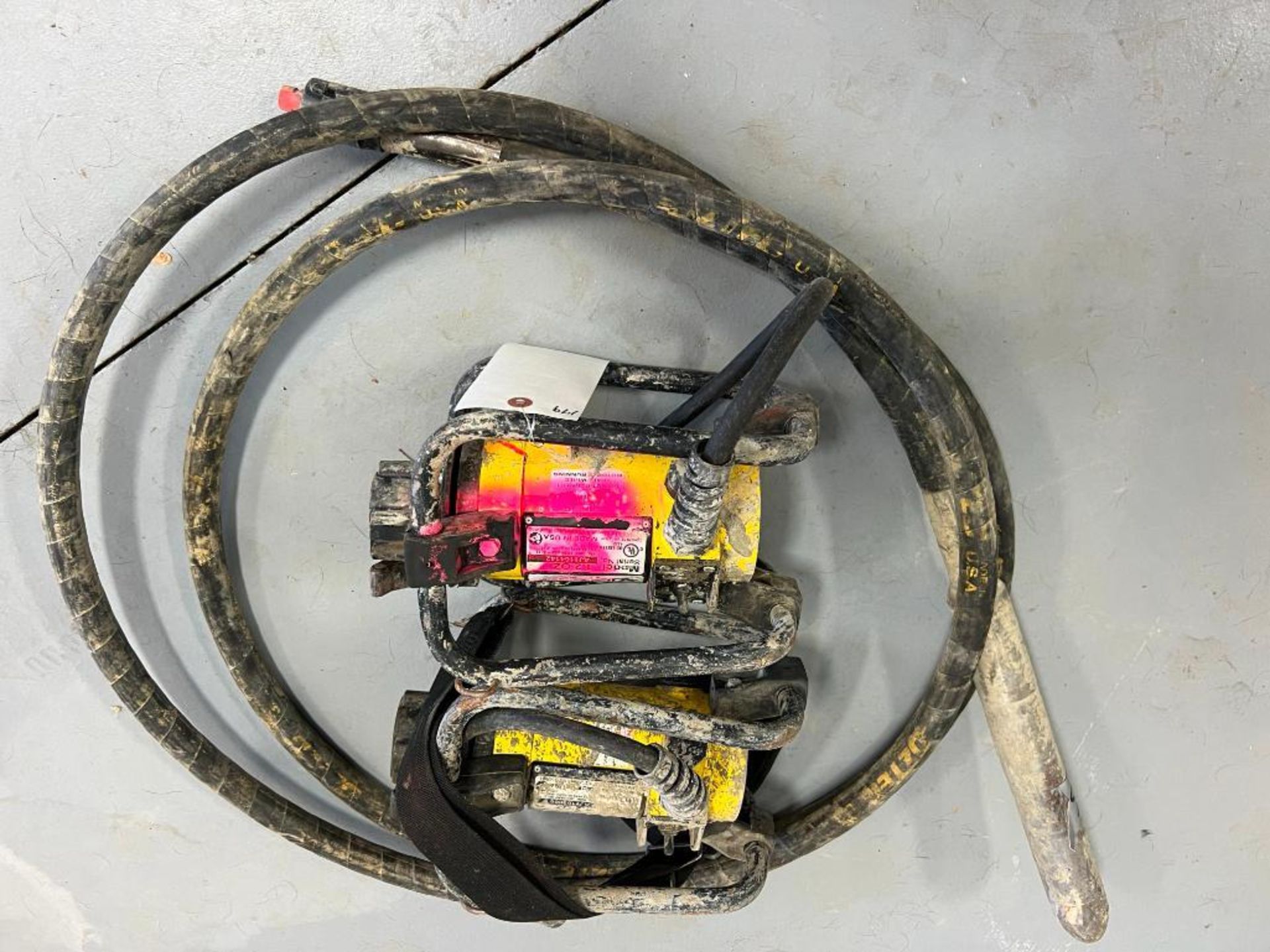 (2) Oztec 1.2 Vibrators with 1 Whip Hose. Located in Mt. Pleasant, IA