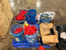 Pallet of Rebar Chairs, Dowels, Etc. Approximate in buckets is 376. Located in Mt. Pleasant, IA