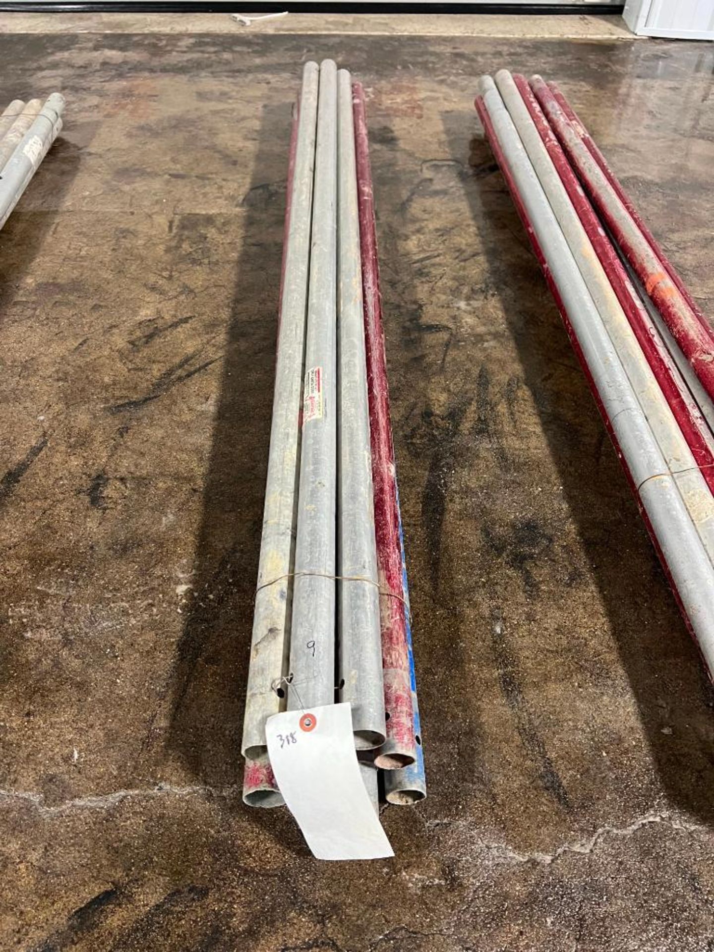 (9) 6' Aluminum Bull Float Handles. Located in Mt. Pleasant, IA