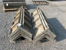 (8) 14" x 14" x 4' Wall-Ties Wrap Aluminum Concrete Forms, 6-12 Hole Pattern, Located in Ames, IA