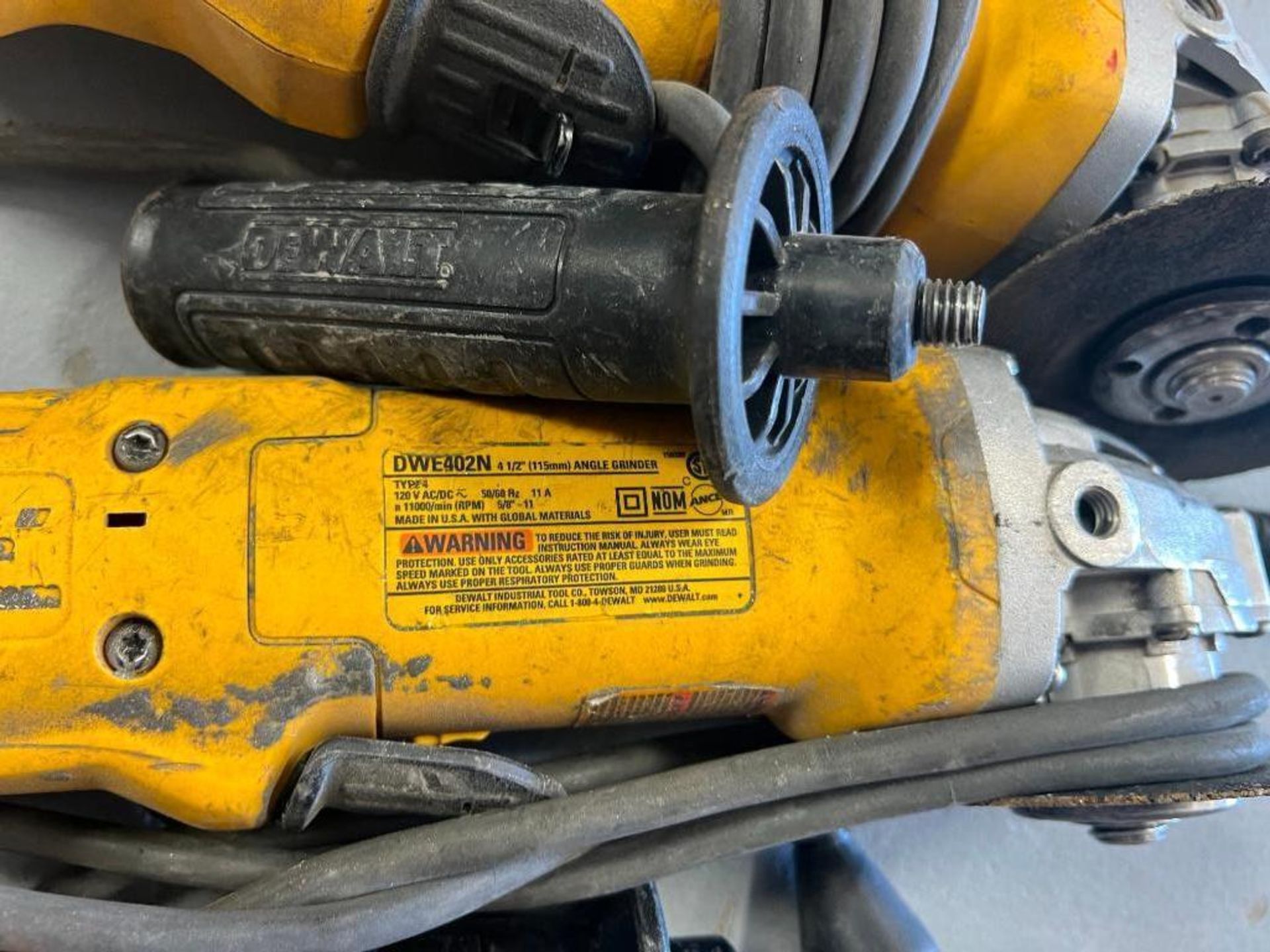 (4) DeWalt DWE402N, 4 1/2" Angle Grinders, 120 V. Located in Mt. Pleasant, IA - Image 2 of 2