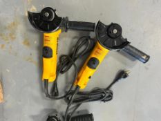 (2) DeWalt DWE402N 4 1/2" Angle Grinders, 120 V. Located in Mt. Pleasant, IA