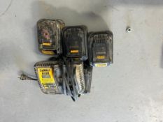 DeWalt DCB115 12V/20V Lithium Ion Charger & Batteries. Located in Mt. Pleasant, iA