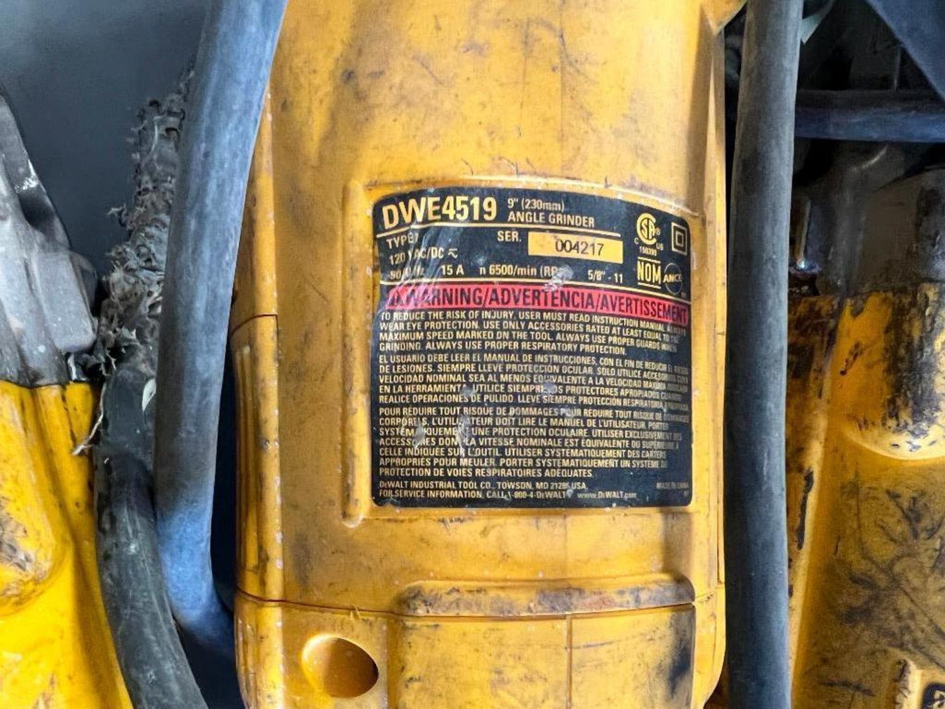 (4) DeWalt DWE4519 - 9" Angle Grinders, 120 V. Located in Mt. Pleasant, IA - Image 2 of 2