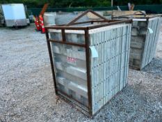 (20) 3' x 4' Leco Aluminum Concrete Forms, 6-12 Hole Pattern in Basket. Located in Eureka, MO.