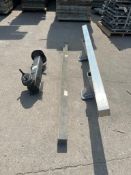 Trailer Jack, Aluminum Bumper & Square Aluminum Piece. Located in Mt. Pleasant, IA