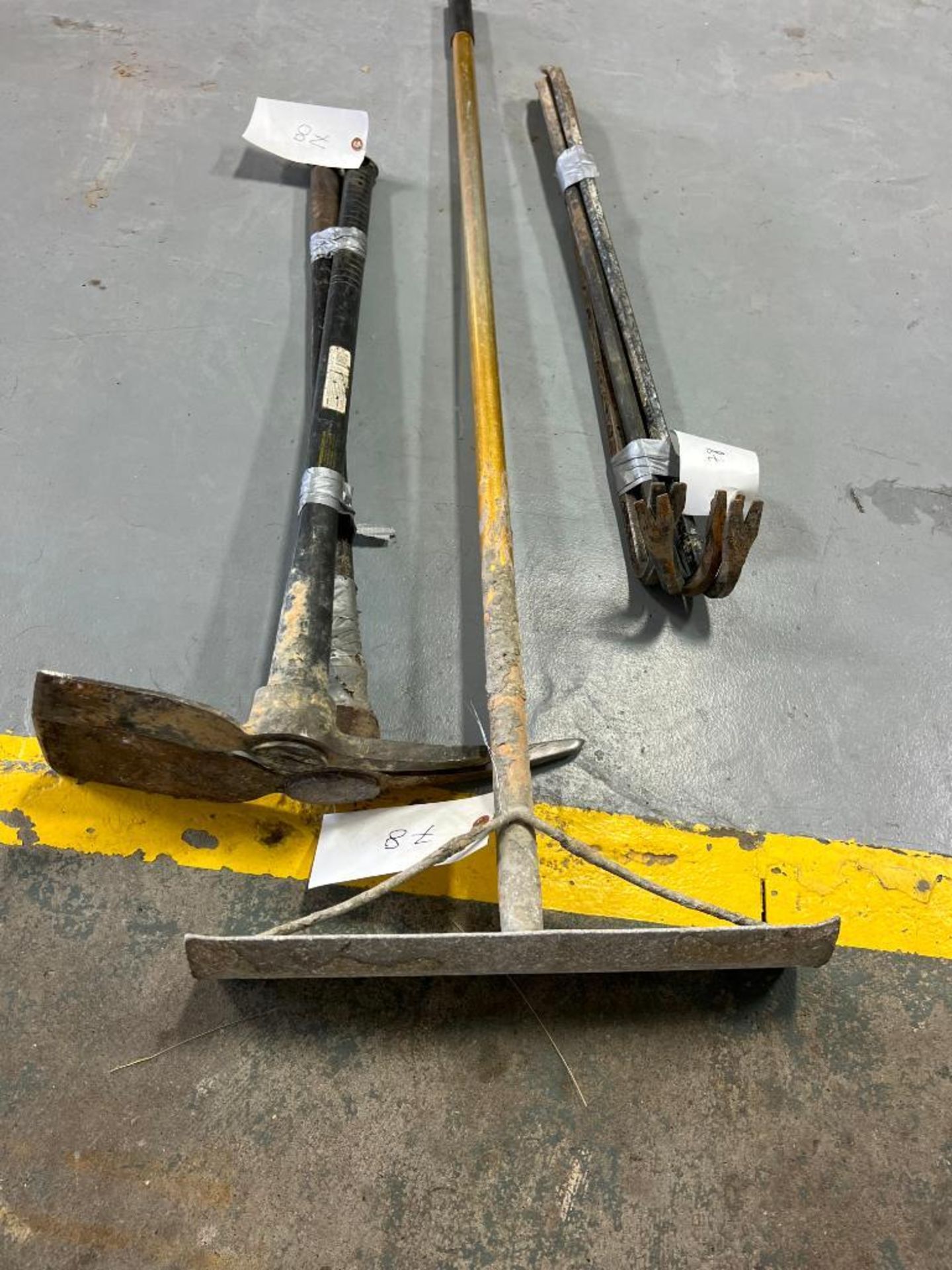 (3) 36" Crowbars, (2) Pick Ax & (1) Concrete Smootheer, Located in Mt. Pleasant, IA - Image 2 of 3