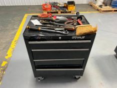 Waterloo Four-Drawer Rolling Tool Chest with Contents. Located in Mt. Pleasant, IA