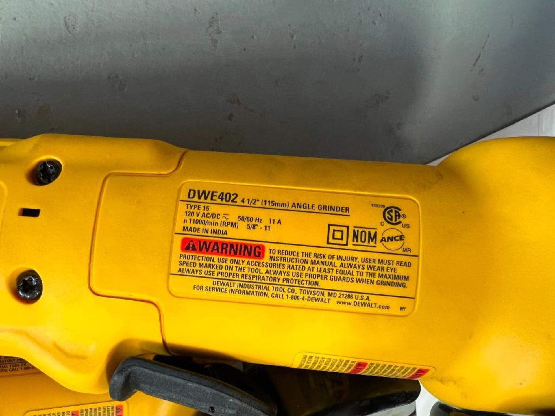 (2) DeWalt DWE402, 4 1/2" Angle Grinders, 120 V. Located in Mt. Pleasant, IA - Image 2 of 2