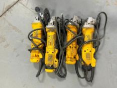 (4) DeWalt Angle Grinders, 120 V. Located in Mt. Pleasant, IA