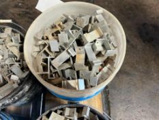 (1) Bucket of 350 Wall Ties Aluminum Cap Clips. Located in Mt. Pleasant, IA