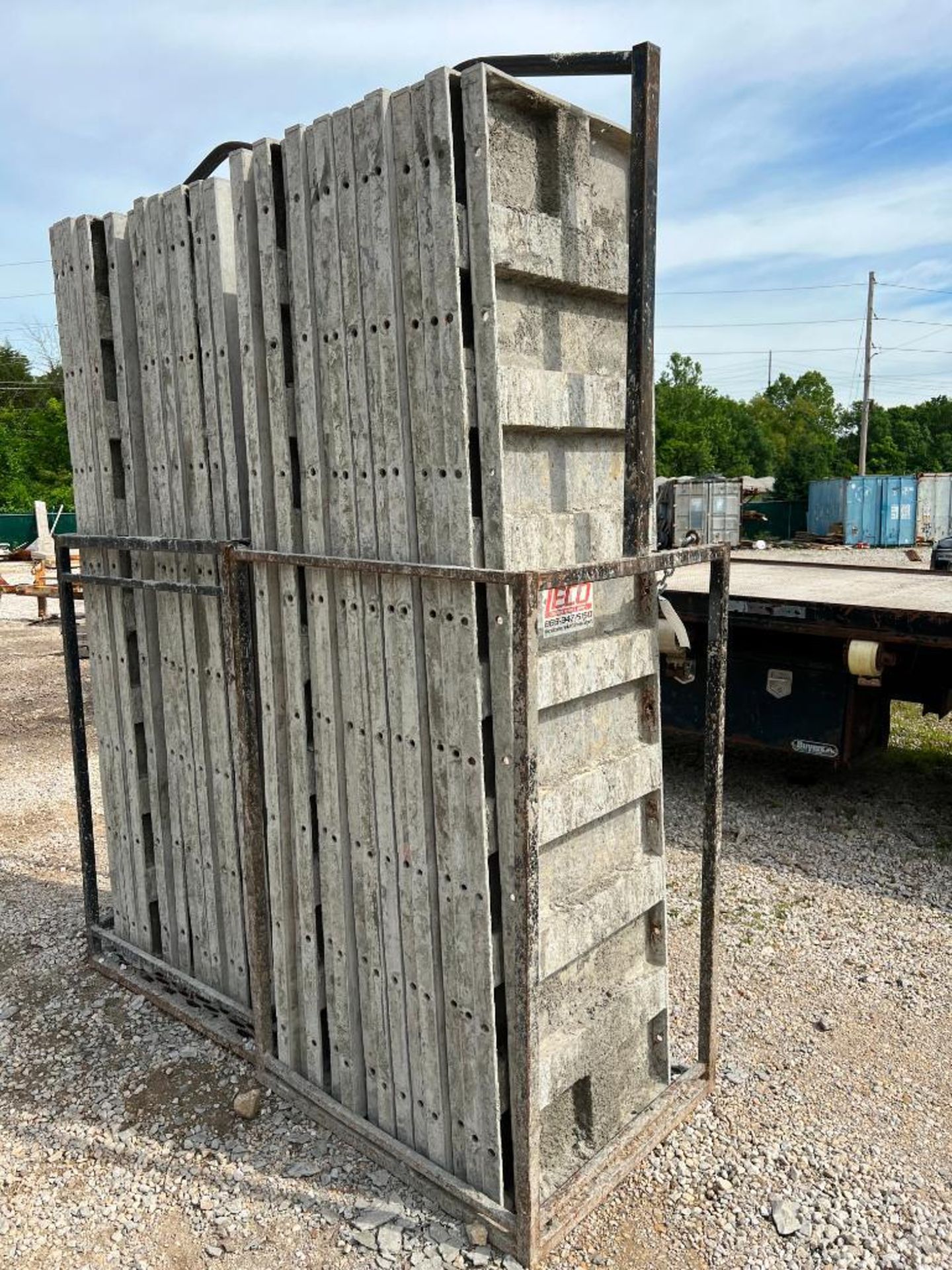(14) 2' x 8' Leco Aluminum Concrete Forms, 6-12 Hole Pattern in Basket. Located in Eureka, MO.. - Image 2 of 3