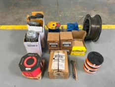 Pallet with New & Used Grinding Wheels. Walter Cut Off Wheels, Anchor 4" Standard Twist Knot Wheel,