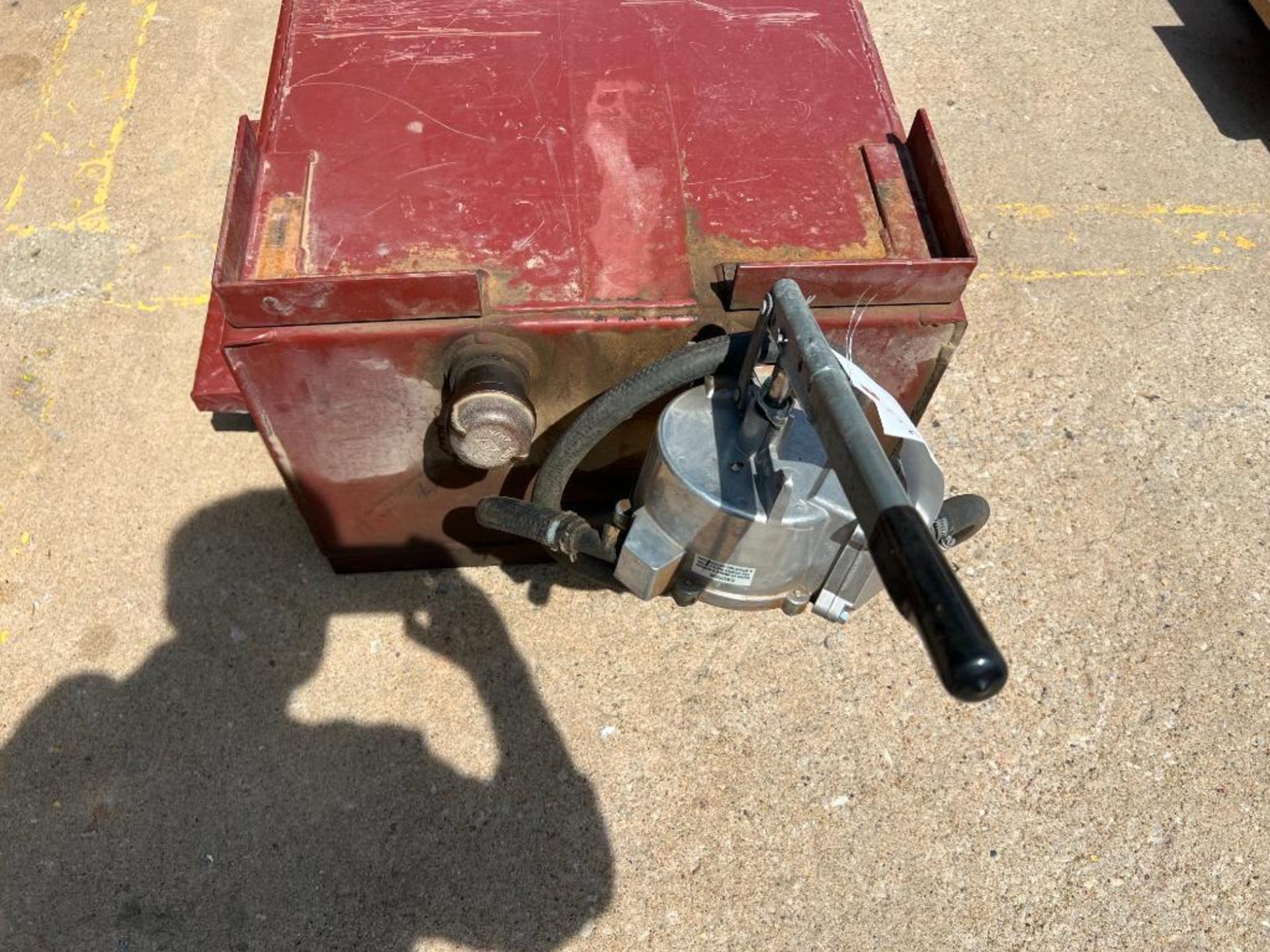 Fuel Tank with Hand Operated Pump. Located in Mt. Pleasant, IA - Image 2 of 2