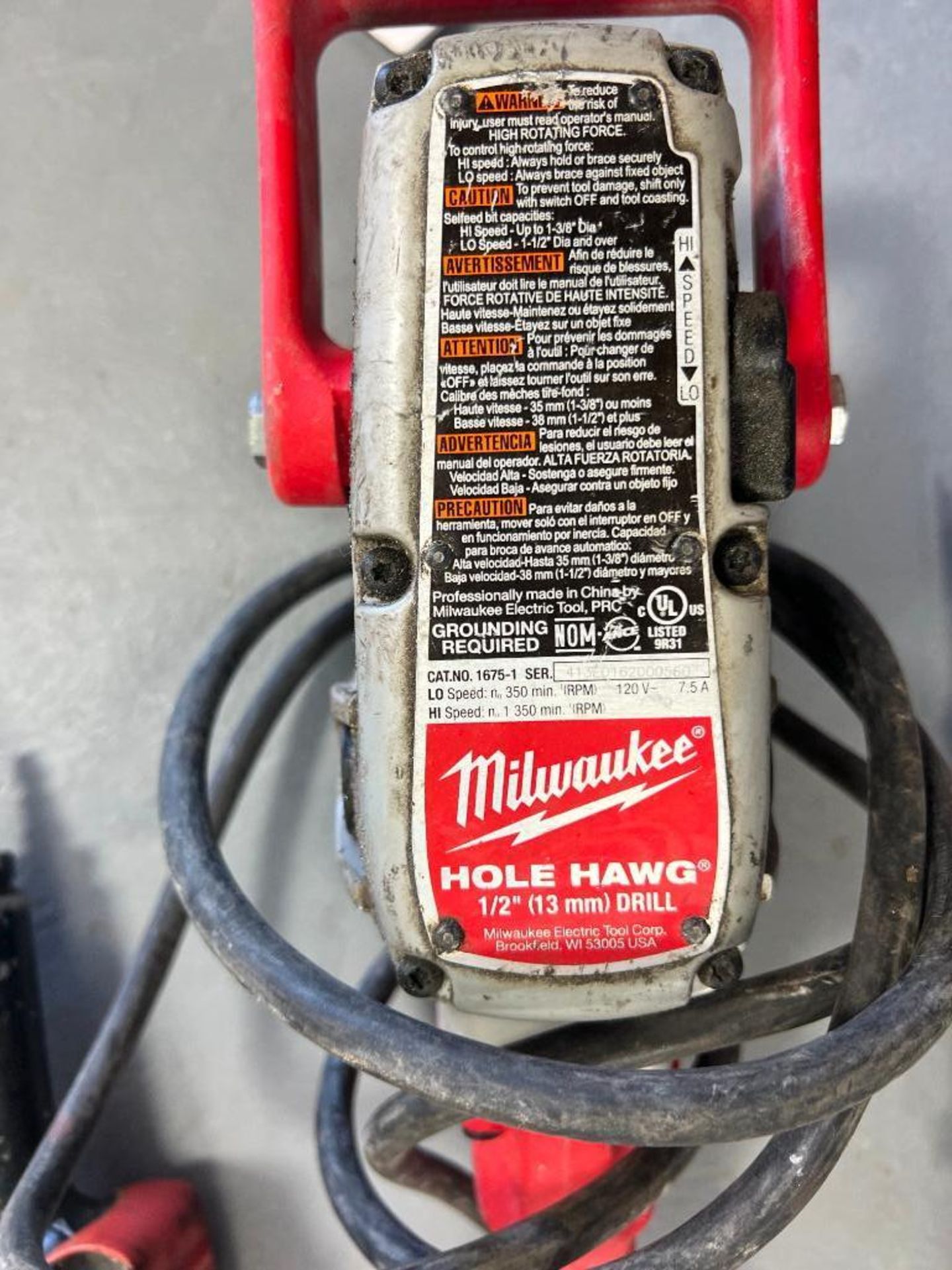 Milwaukee 1/2" Hole Hawg Drill, 120V. Located in Mt. Pleasant, IA