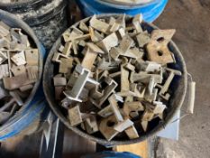 (1) Bucket of 350 Wall Ties Aluminum Cap Clips. Located in Mt. Pleasant, IA