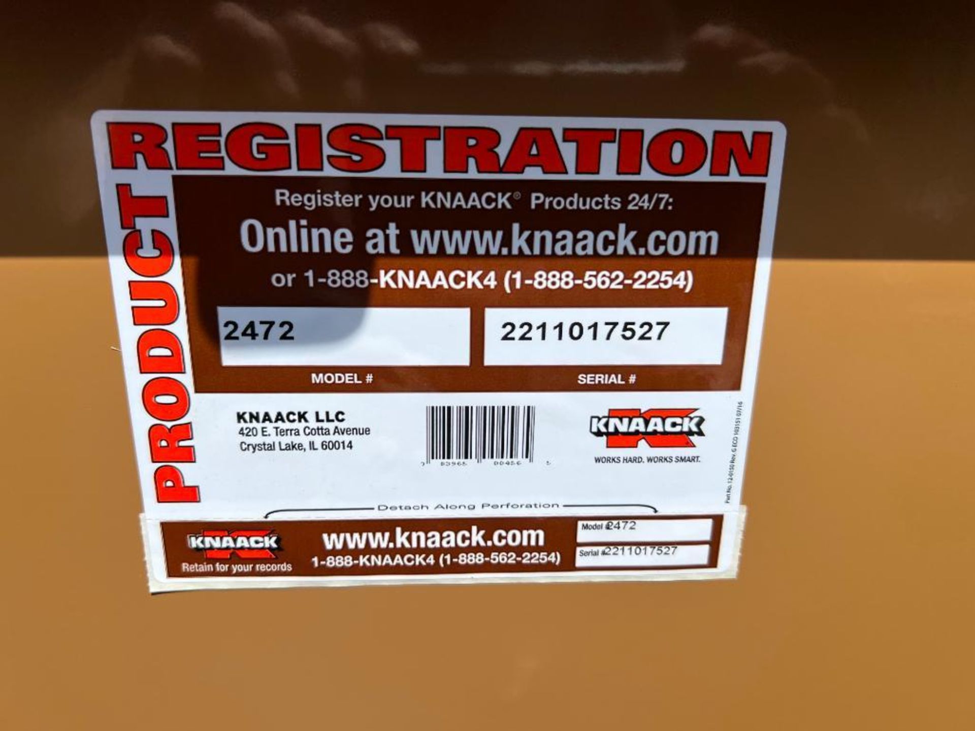 Knaack Jobmaster Chest, Model #2472, Serial #2211017527. Located in Mt. Pleasant, IA - Image 2 of 3