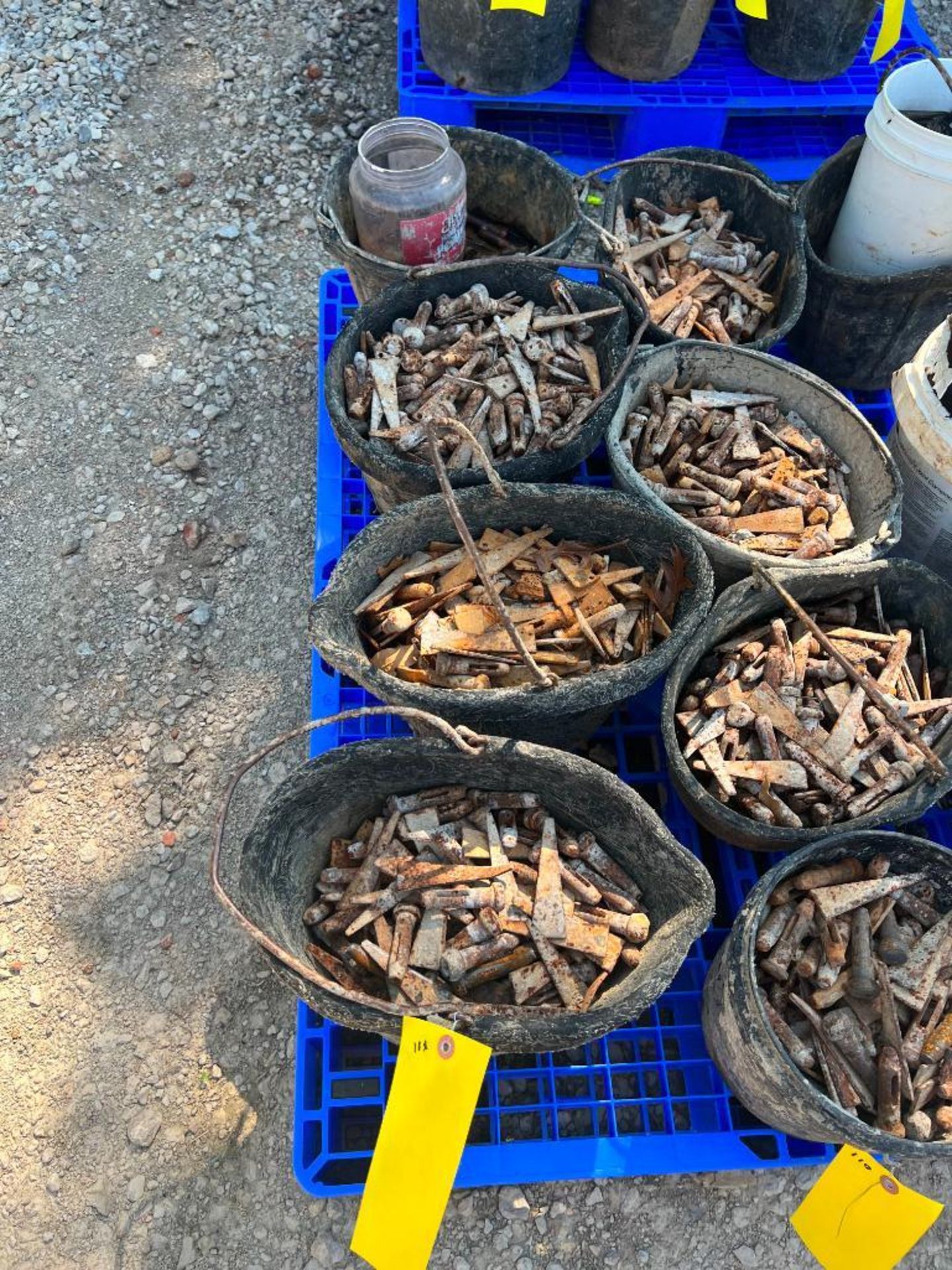 (4) Buckets of Pins & Wedges. Approx 1000 total. Located in Altamont, IL